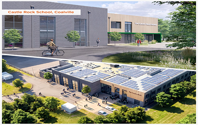 Castle Rock School, Coalville - CGI impressions.